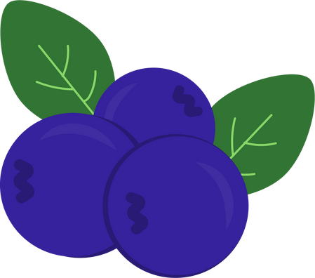 Three blueberries.